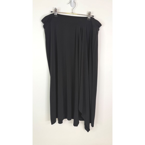 Michael‎ Kors Skirt Women's XL Asymmetrical Draped Midi Black - Picture 1 of 8